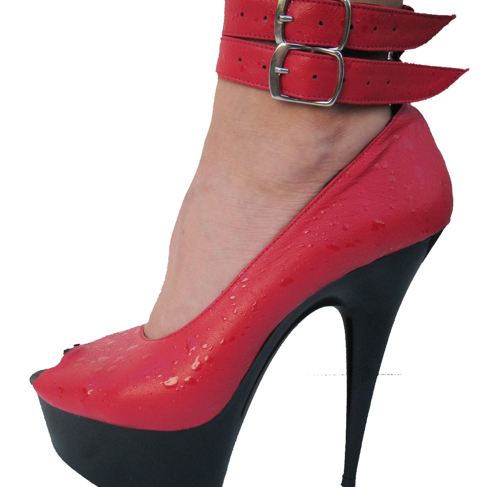 GASOLINE GLAMOUR RUSSIAN ROULETTE PEEPTOE PUMPS - Picture 3 of 3